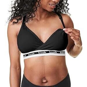 Bravado Size XL Black Original Nursing Bra Racerback Easy-Release Clips NWT
